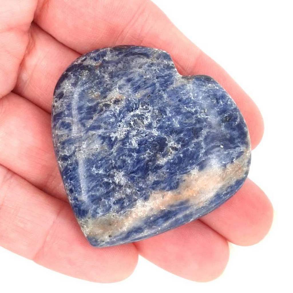 Sodalite Heart Polished Crystal Healing Gemstone