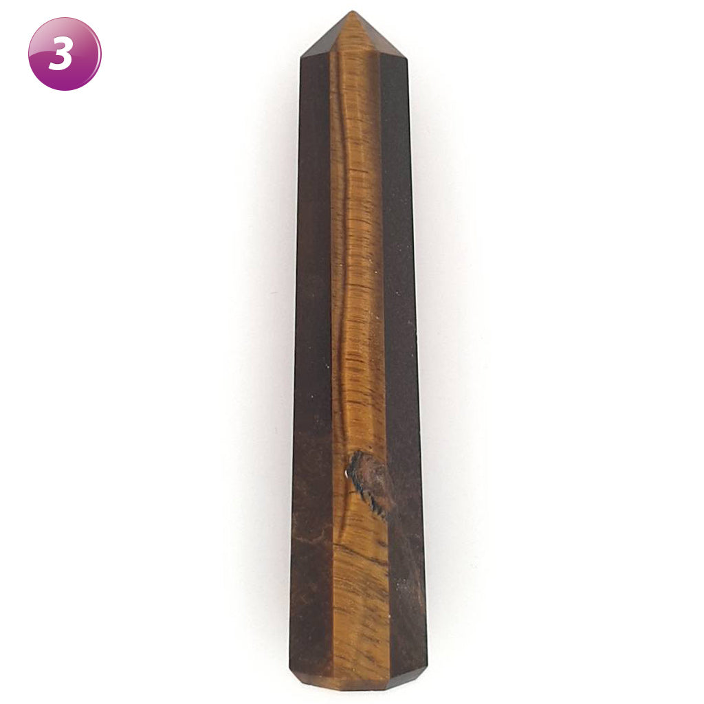 Tiger Eye Crystal Point Healing Points for Reiki Energy Healing