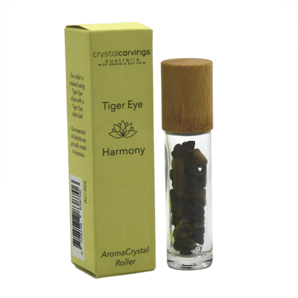 tiger eye crystal roller with essential oils