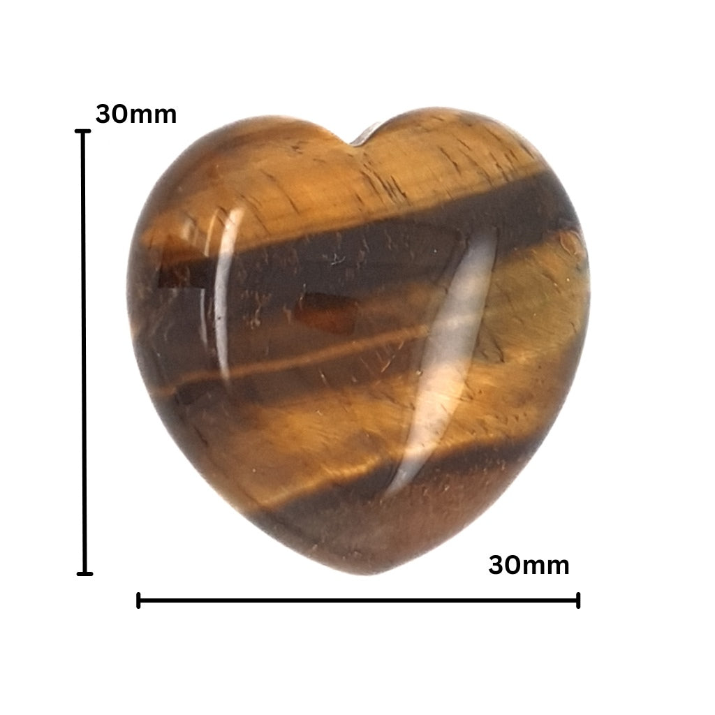 tiger eye small hearts