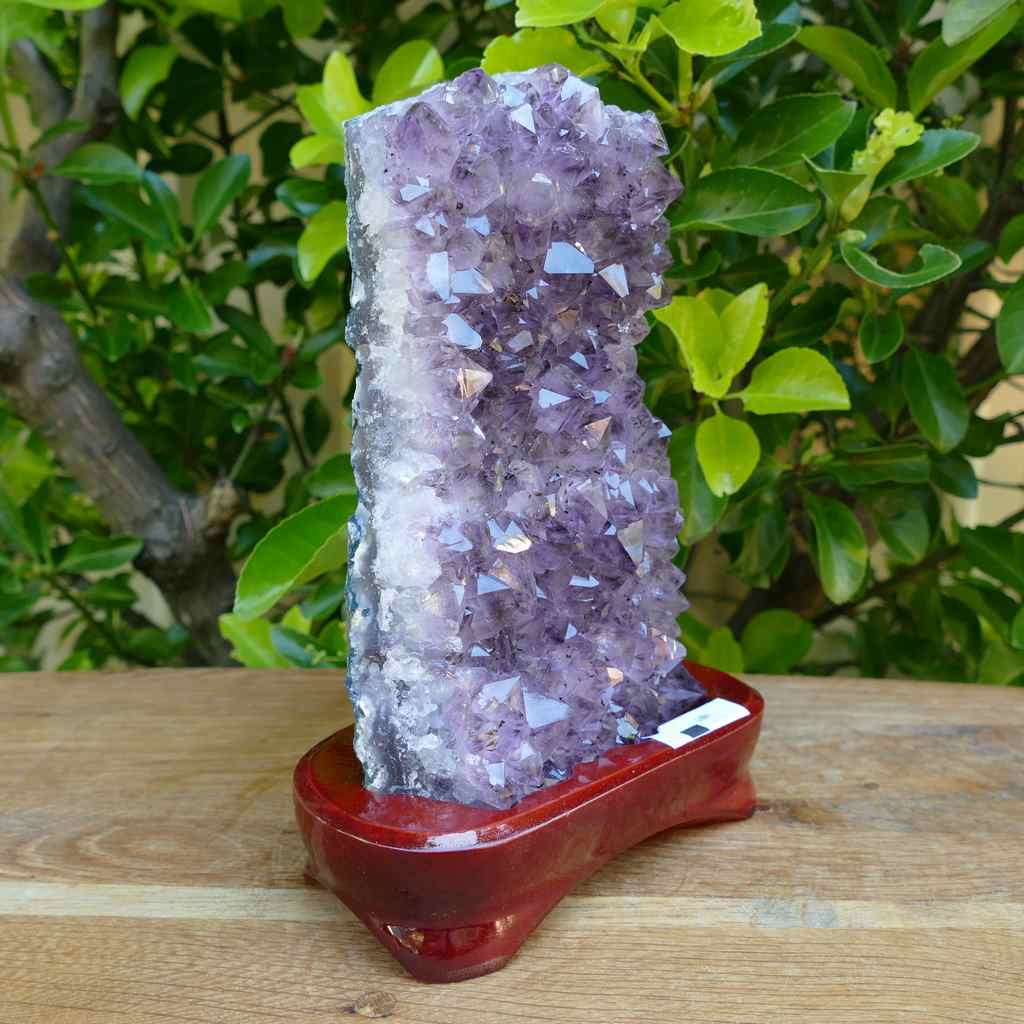 Amethyst Crystal Cluster from Brazil - 1.9kg Natural Deep Purple Clusters on Base