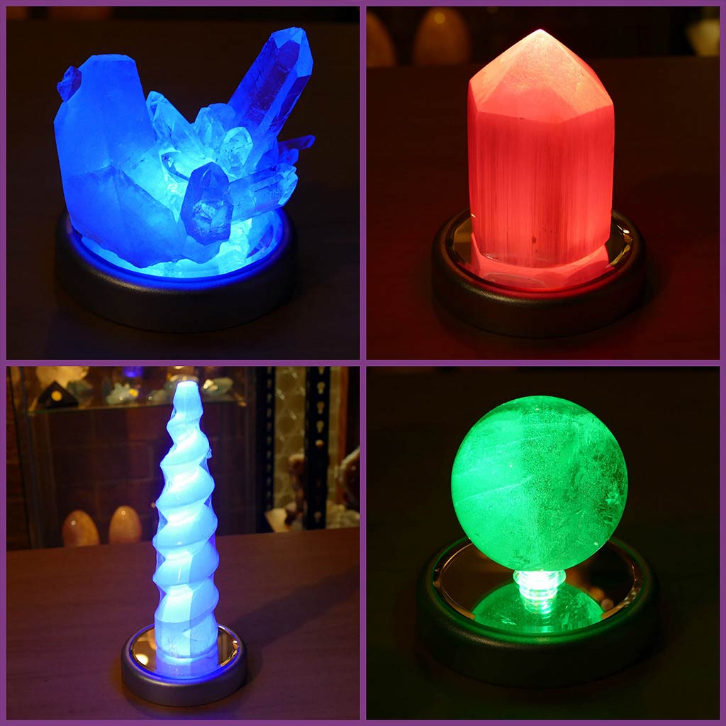rotary light bases for 3D laser crystals, turntable, 7 LED multi-color  lights