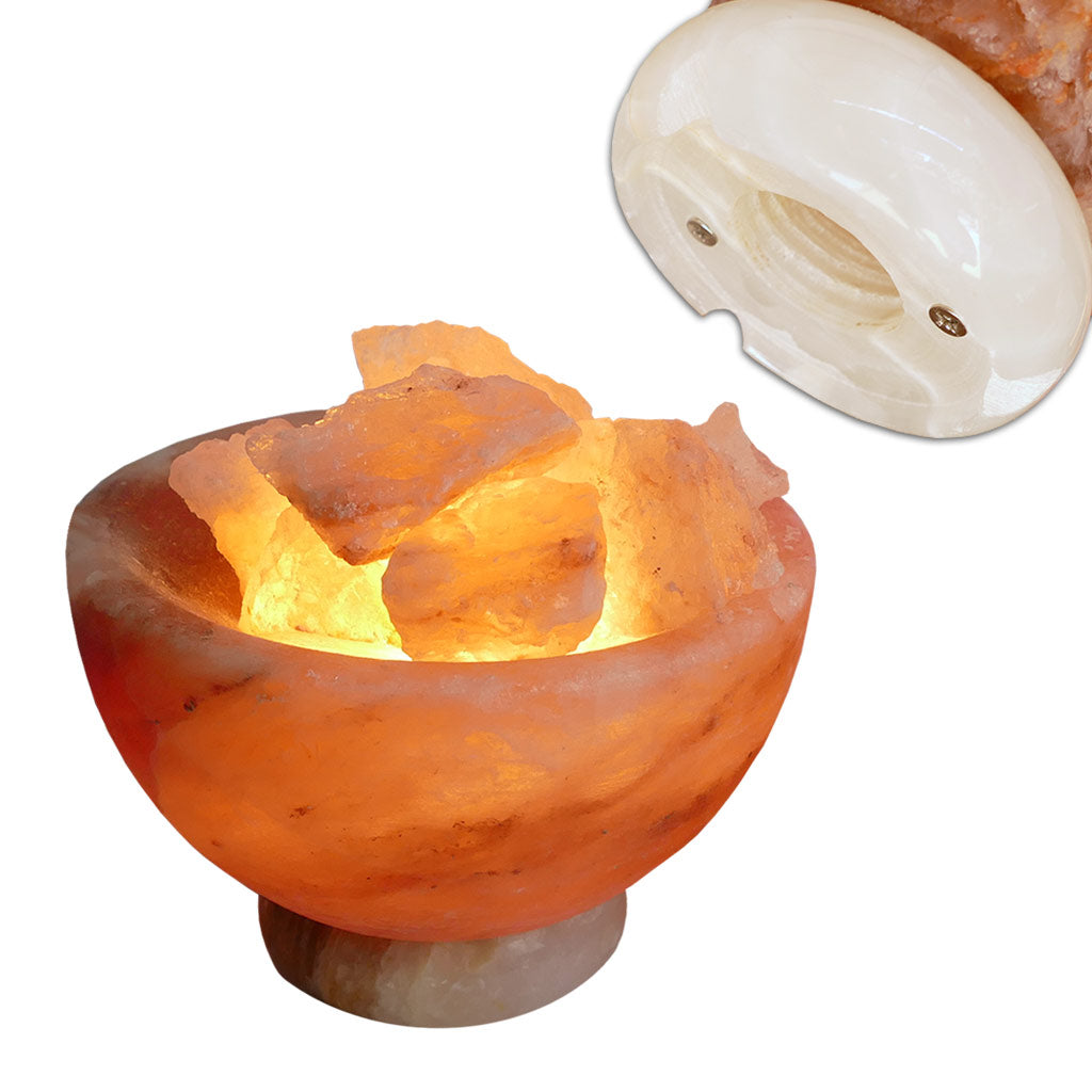 carved fire bowl salt lamp