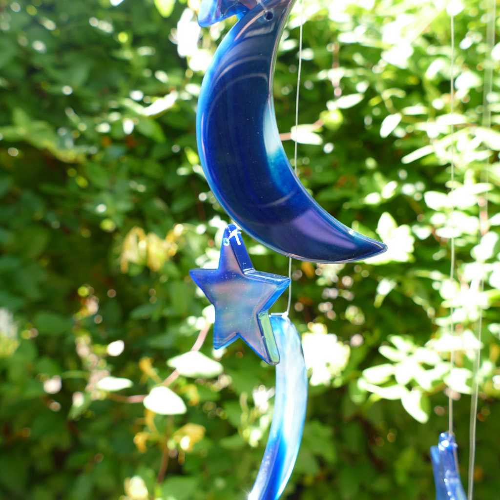 blue star agate wind chime
