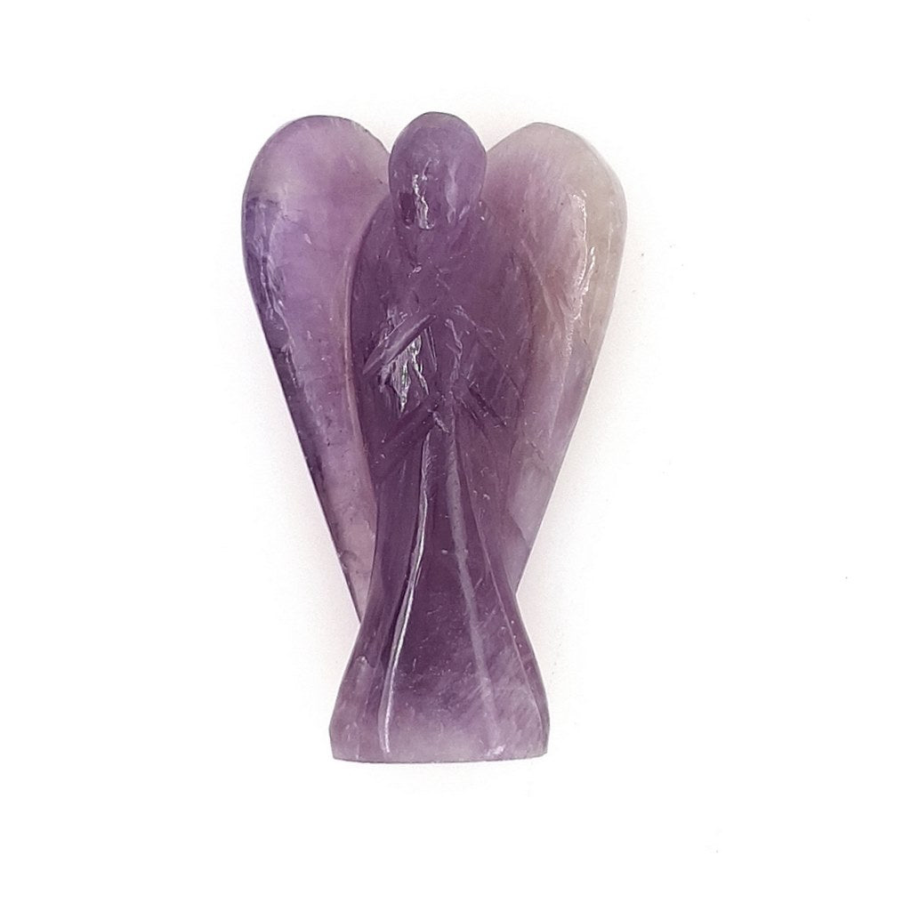 Amethyst Angels - Healing Crystal Gemstone Carved Pocket Angel
