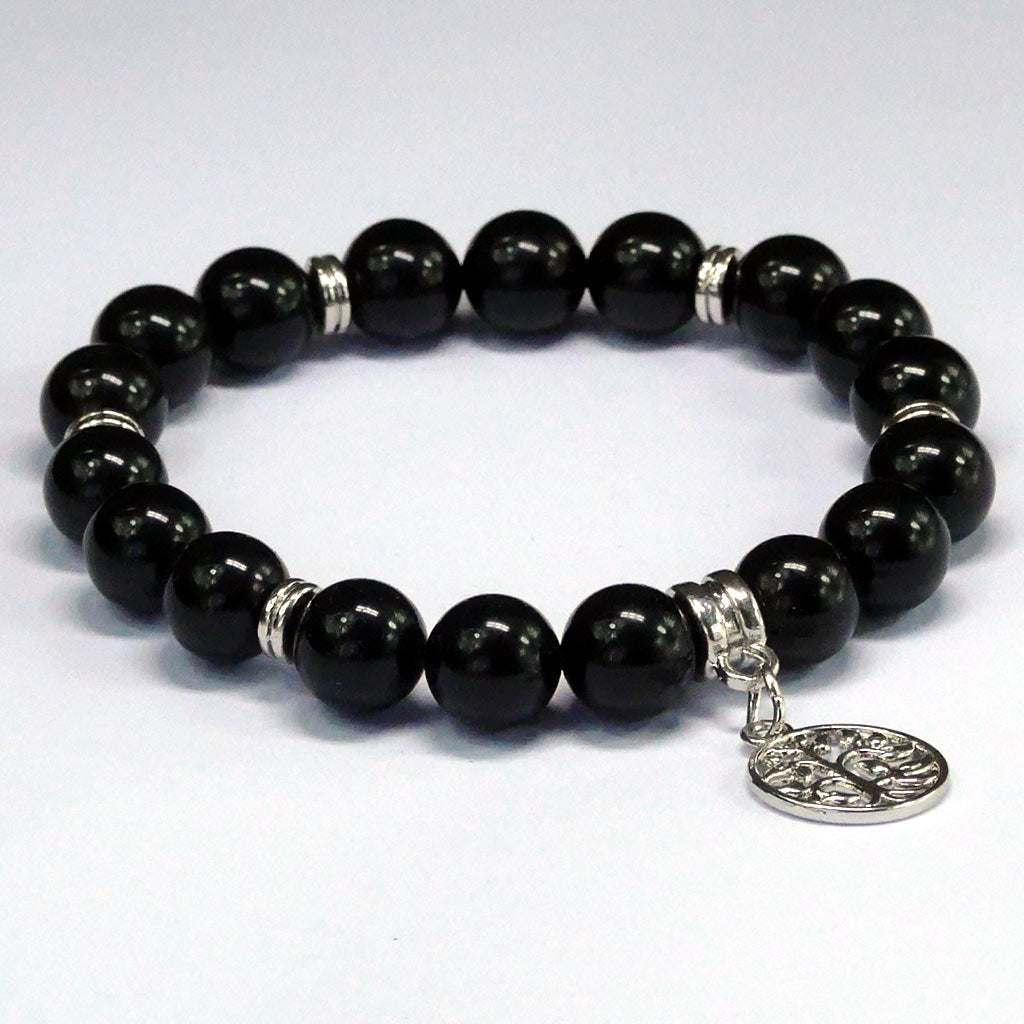 Black Obsidian Bracelet with charm