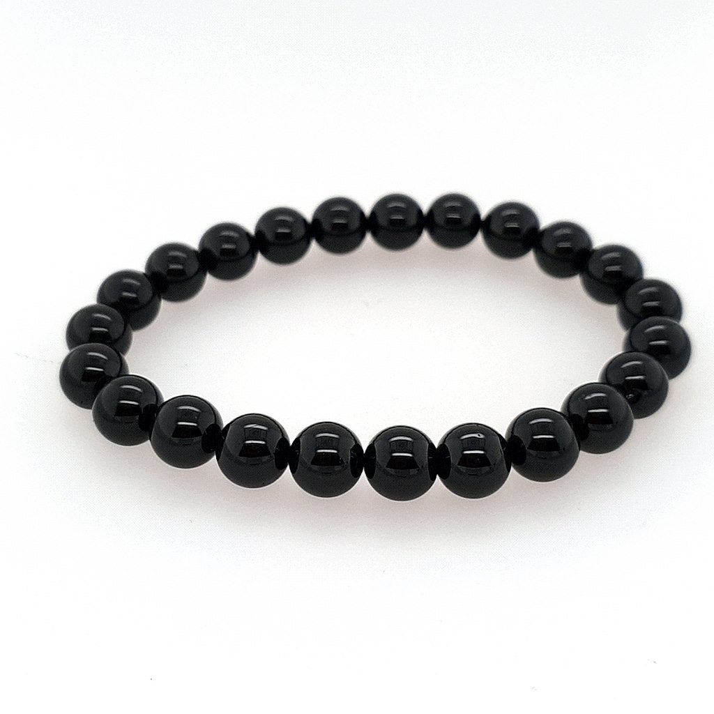 black tourmaline bead bracelet