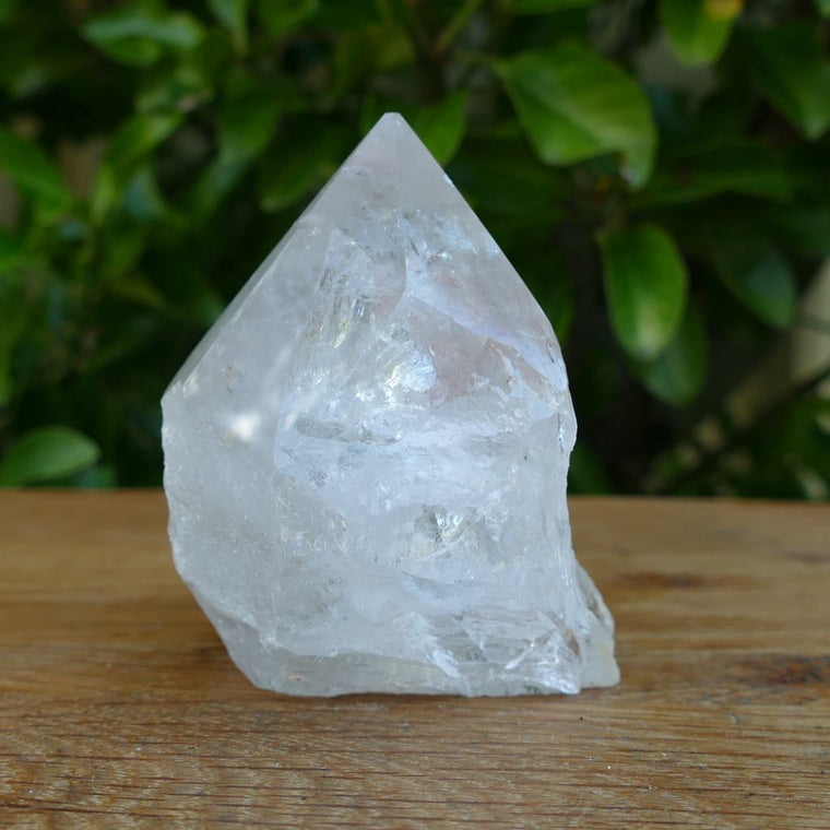 clear quartz semi polished point