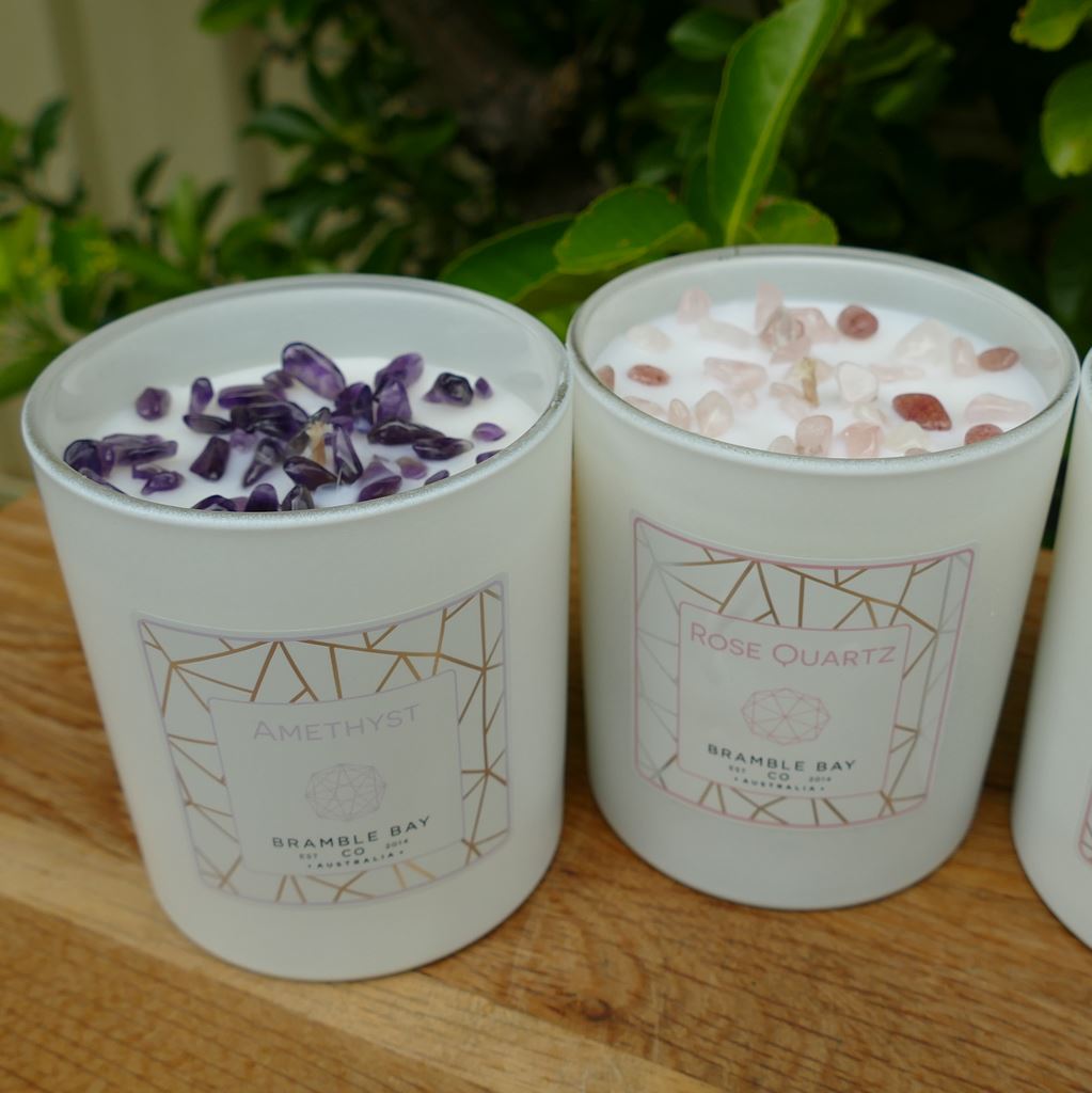 Candles with Crystals with Luxury Scented Fragrance