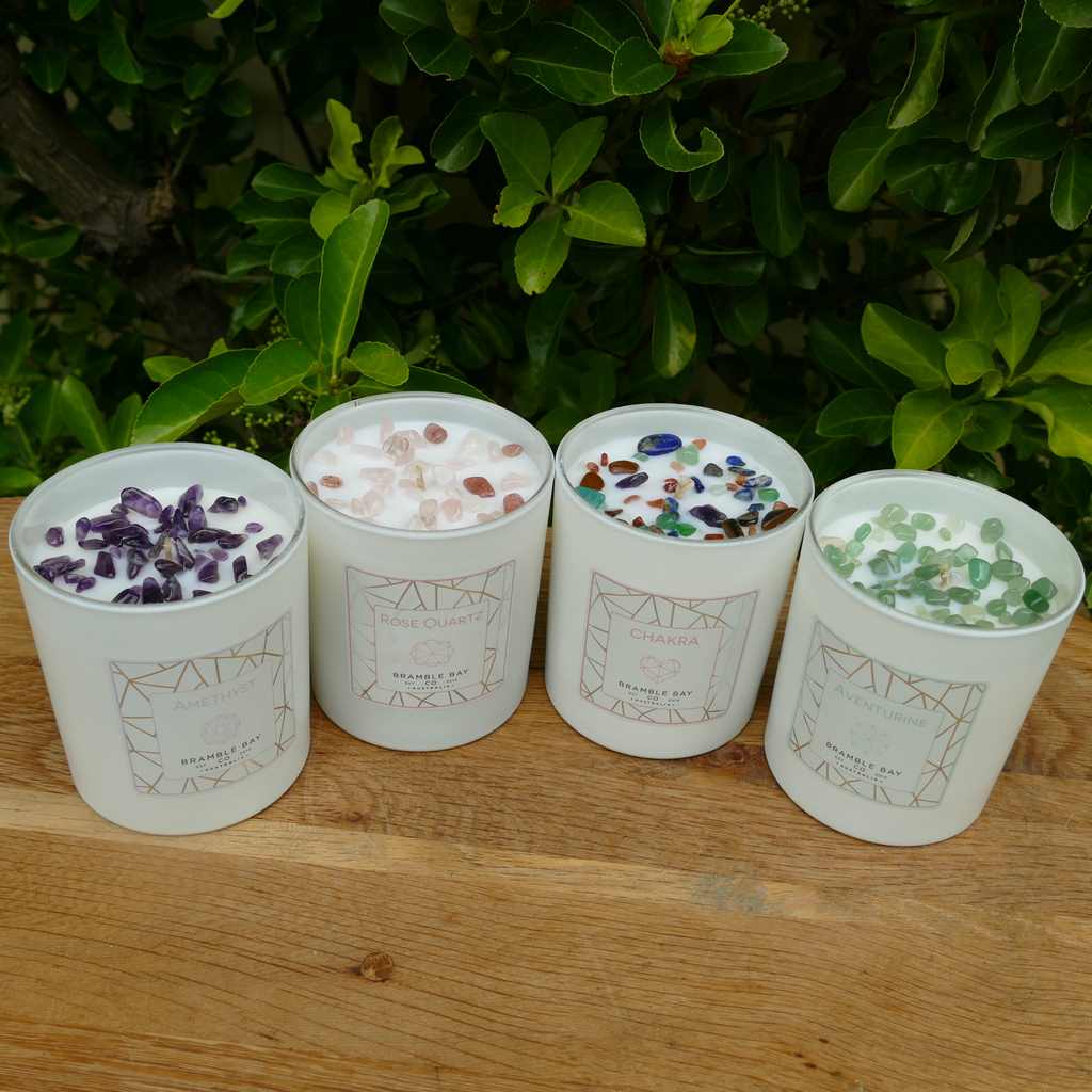 Candles with Crystals with Luxury Scented Fragrance