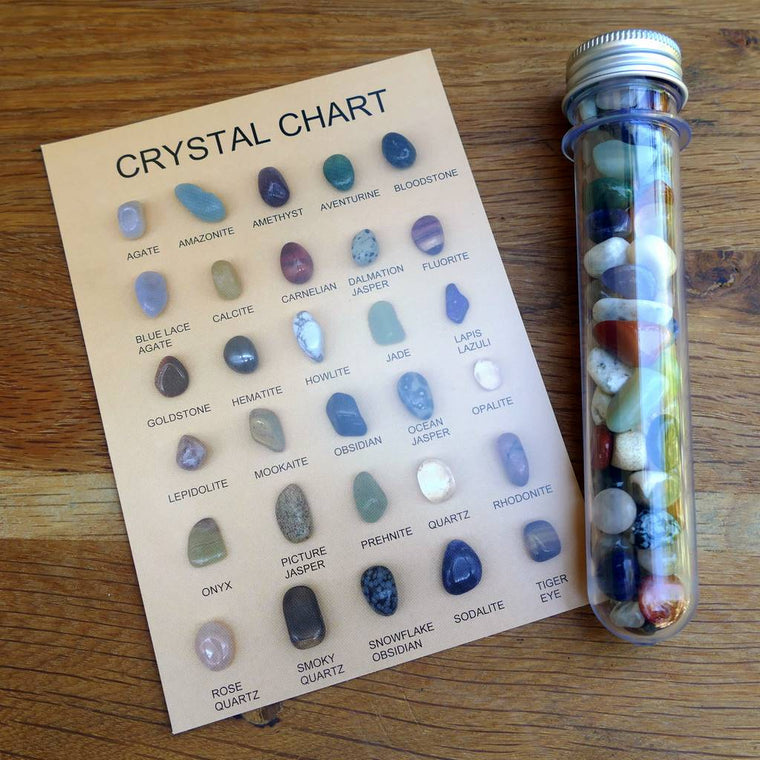 Crystals for Kids - Crystal Gem Collection Kit Natural Tumbled Gem Set for Kids