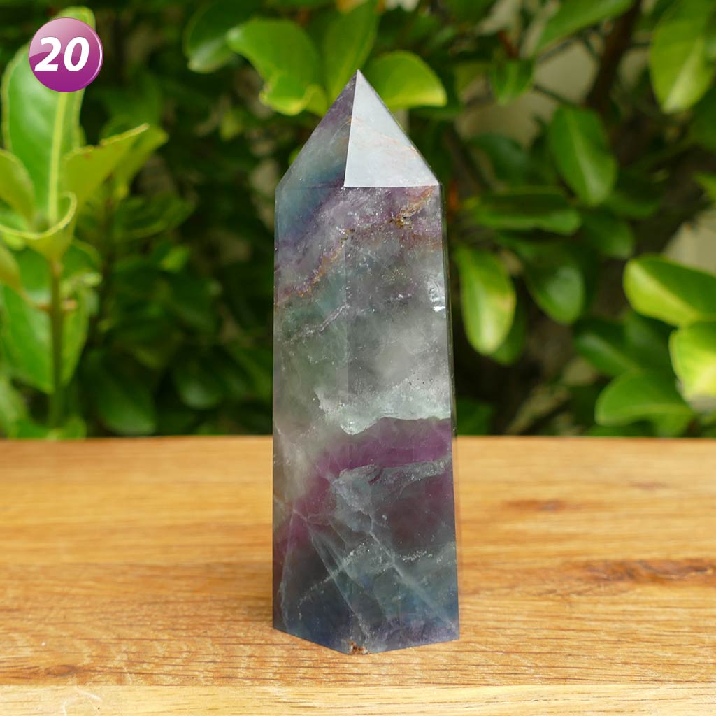 Fluorite Point Crystals with Green & Purple Colours