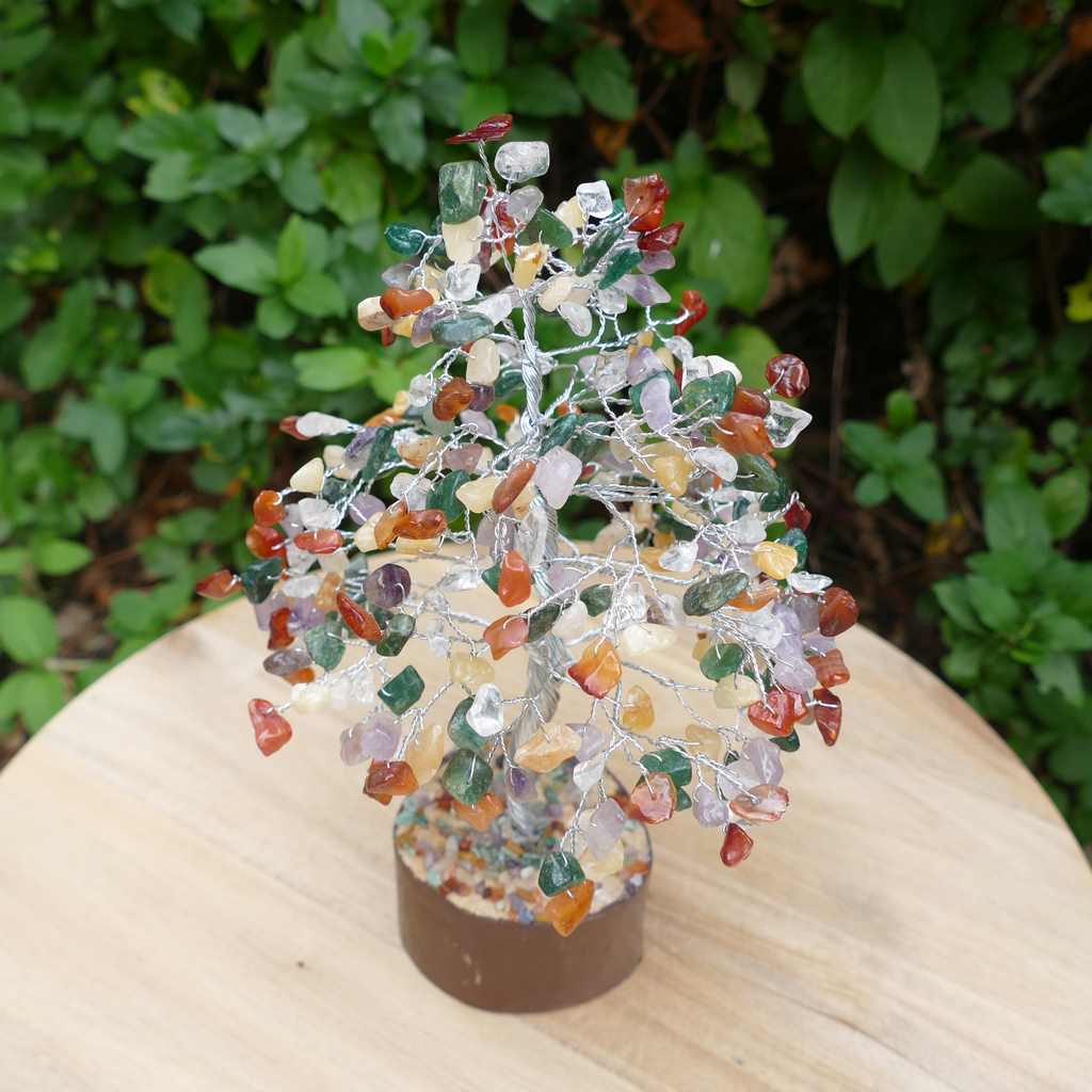Crystal Gem Tree on Wooden Base - Mix
