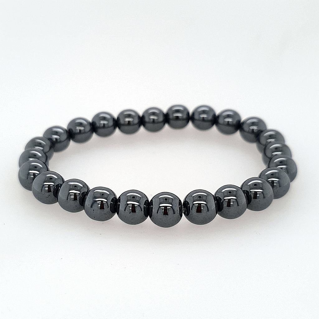 Hematite Bracelet Unisex Elastic 8mm Bracelet with the Healing