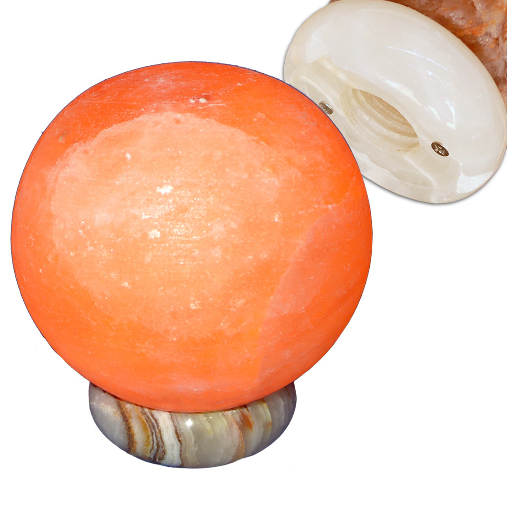 sphere shaped salt lamp