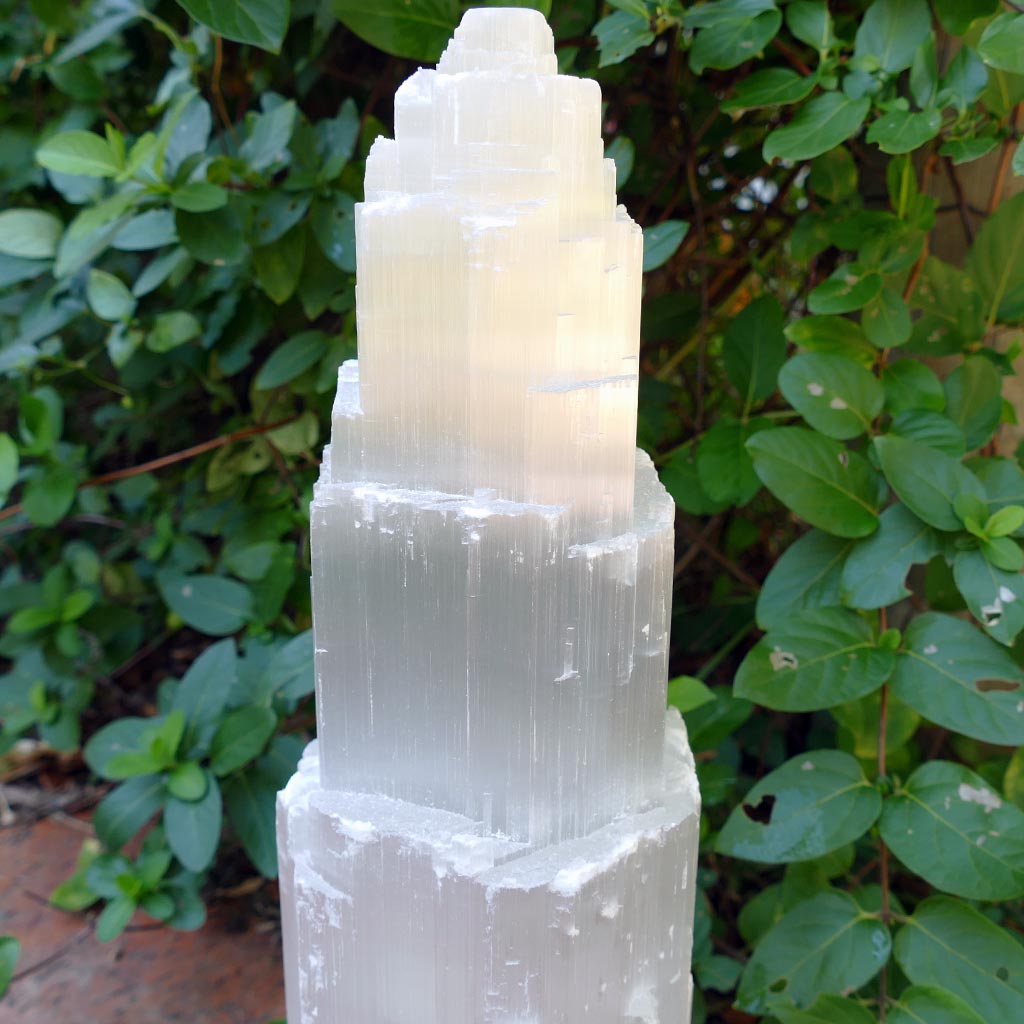 Selenite Tower Lamp for the Bedroom or Living Room - Large