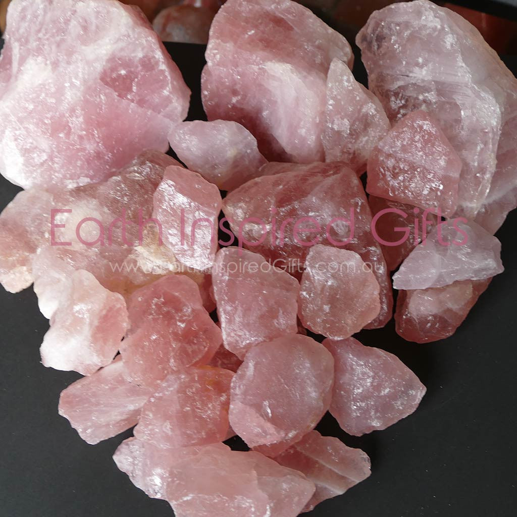 small rose quartz pieces