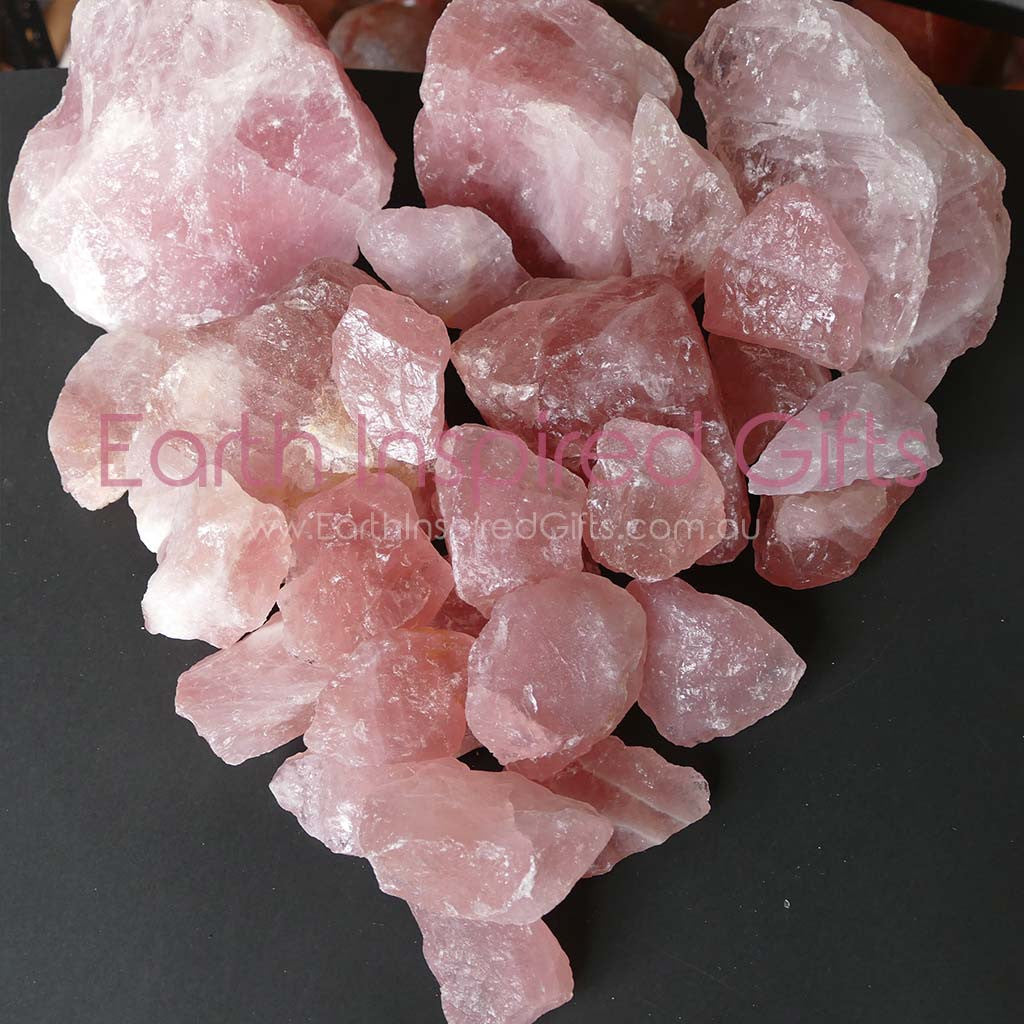 natural rose quartz gems