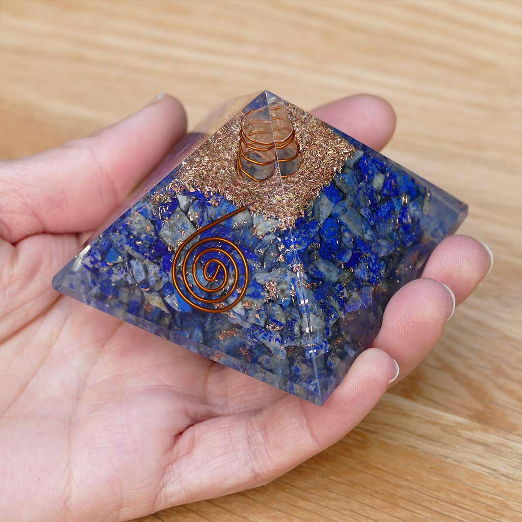 lapis lazuli crystal pyramid