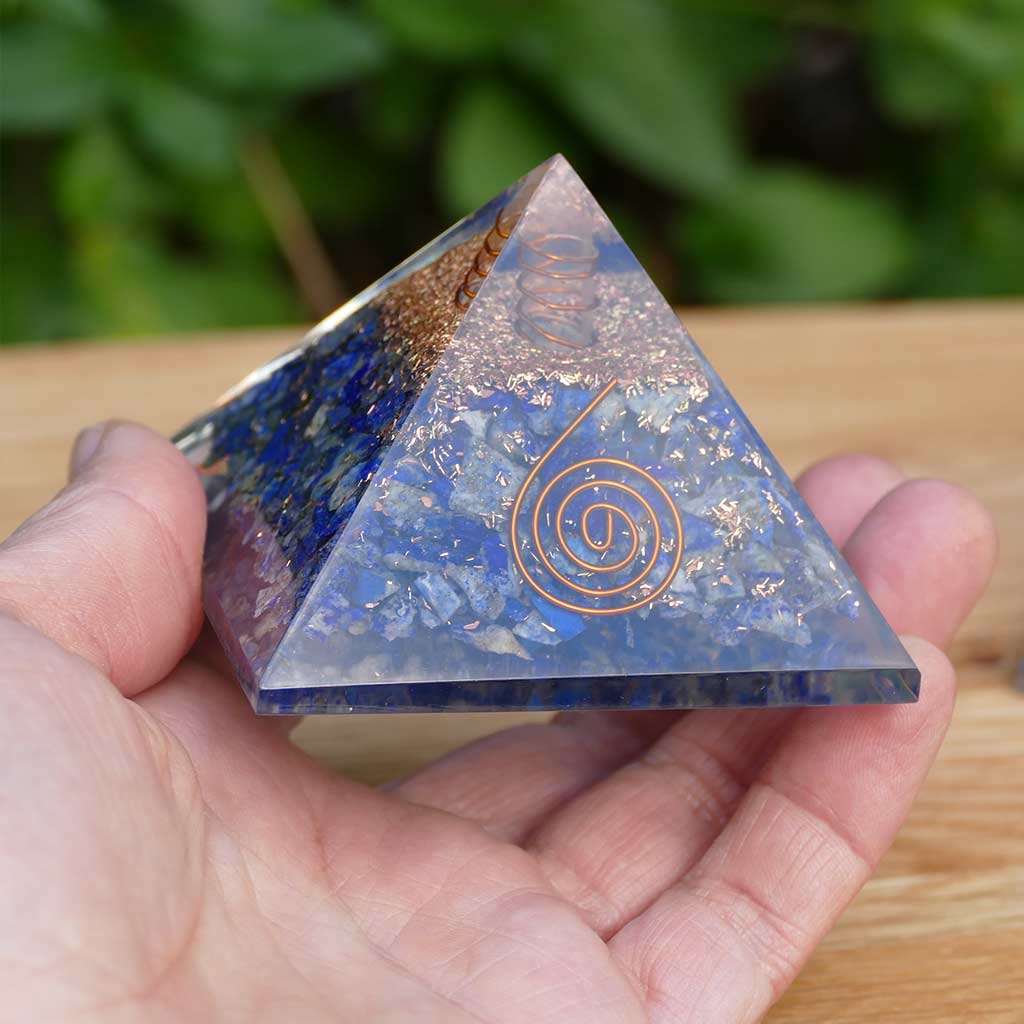 lapis lazuli orgonite pyramid