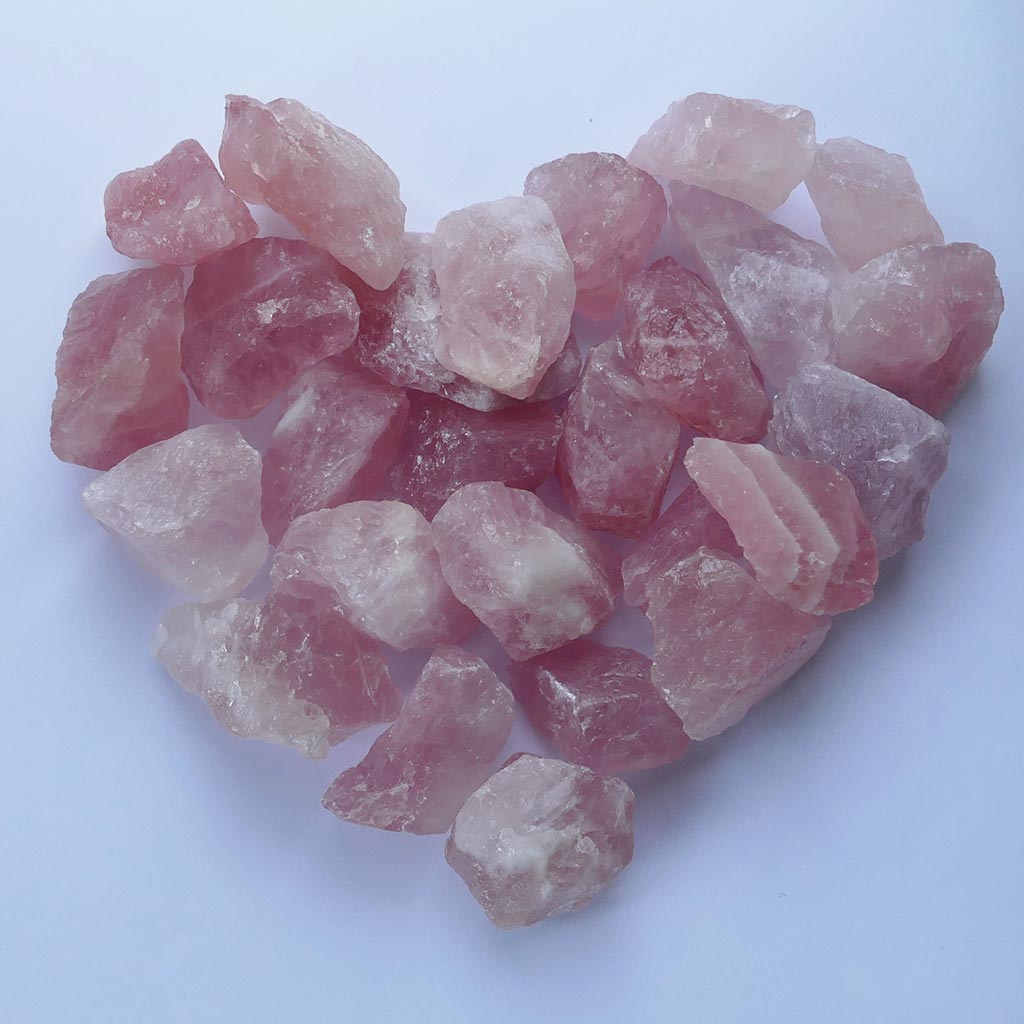 rose quartz natural chunks