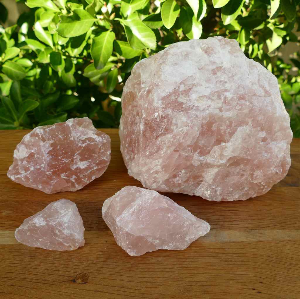 Rose Quartz Crystal Chunks Natural Rough