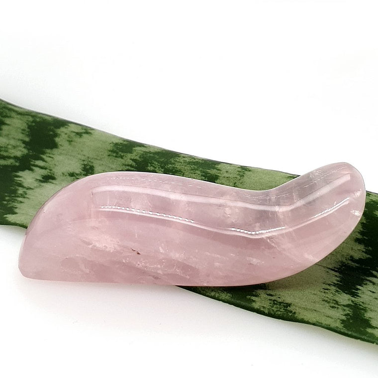 rose quartz thumb shaped massage wand