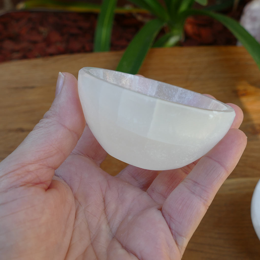 small selenite bowl