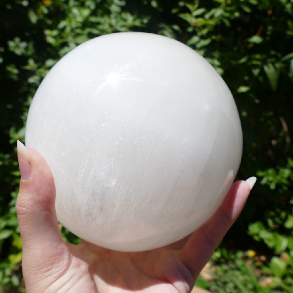 large selenite ball